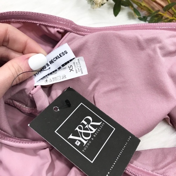 NWT Blush Rose Off-The-Shoulder Flutter Bikini Top - Picture 7 of 8